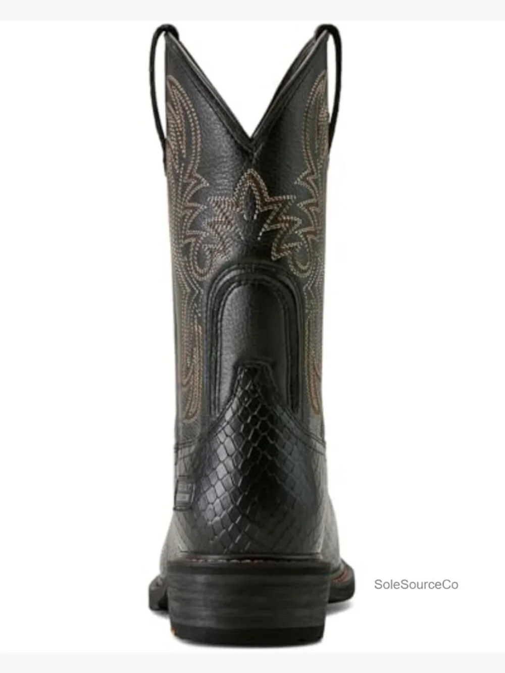 Men's Square Toe Steel Toe Work Boot Calf High Pull-On